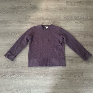 Vintage J Crew 100% Wool Crewneck Sweater | Plum Purple | Classic Knit